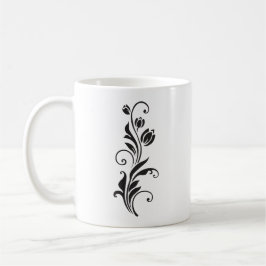 Elegant Ornamental Floral Flower Art Koffiemok