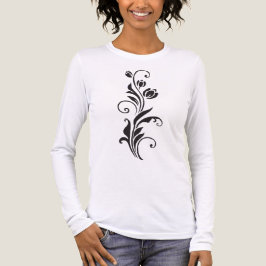 Elegant Ornamental Floral Flower Art Tri-Blend Shirt