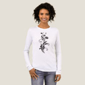 Elegant Ornamental Floral Flower Art Tri-Blend Shirt (Voorkant)