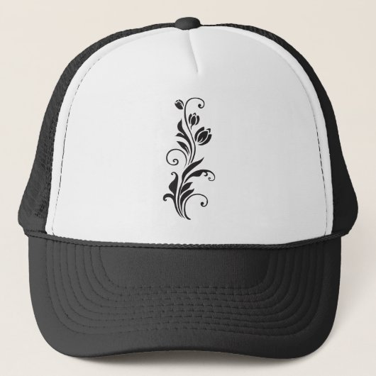 Elegant Ornamental Floral Flower Art Trucker Pet (Voorkant)