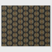 Elegant Ornamental Gold en Black Islamic Pattern Cadeaupapier (Vlak)