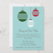 Elegant Ornamenten Kerstfeest Uitnodiging (Voorkant)