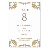 Elegant Ornate Baroque Christian Wedding  Kaart (Voorkant)