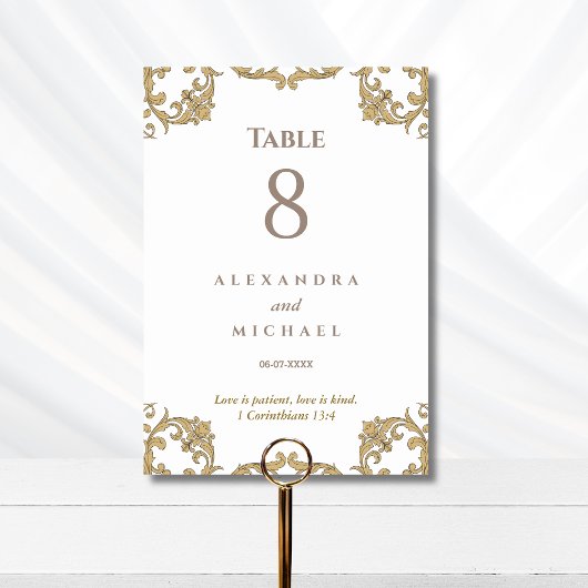 Elegant Ornate Baroque Christian Wedding  Kaart