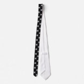 Elegant Ornate Black and White Pattern Stropdas (Achterkant)