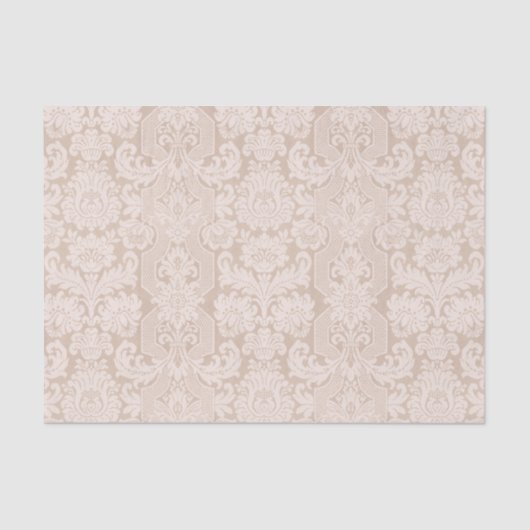 Elegant Ornate Cream Victorian Damask Tissuepapier (Voorkant)