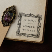 Elegant Ornate Ex Libris Self-Inking Book Stamp Zelfinktende Stempel