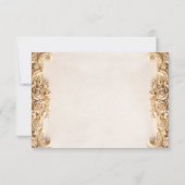 Elegant Ornate Gold Floral RSVP Response Card Kaartje (Achterkant)
