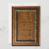 Elegant Ornate Rustic Gold Wood Photo Birthday men Kaart (Achterkant)