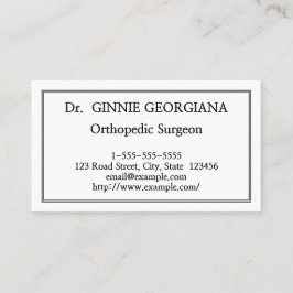 Elegant Orthopedisch chirurg Visitekaartje