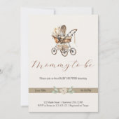 Elegant oud Baby koets Genderneutraal Kaart (Voorkant)