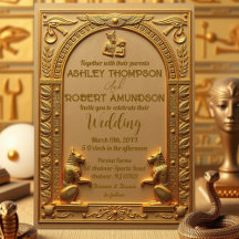 Elegant Oud-Egyptisch Gouden Trouw-