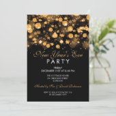 Elegant oud-en-neuwjaarfeest met goud glinsterende kaart (Staand voorkant)