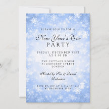 Elegant Oud en Nieuw-feest Blauw Winter