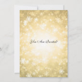 Elegant oud en nieuw-feest goud winter kaart (Achterkant)