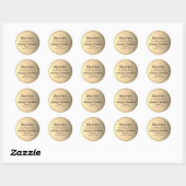 Elegant oud Engels goud dank u bruiloft gunst Ronde Sticker (Vel)