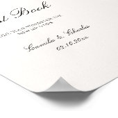 Elegant Oud Geld Bruiloftgastenboek Poster (Hoek)