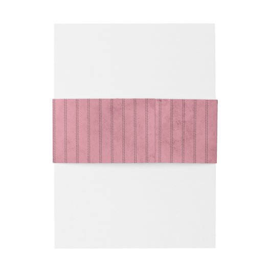 Elegant Oud Geld  Roze Pinstripes Trouwen Uitnodigingen Wikkel (Achterkant Voorbeeld)