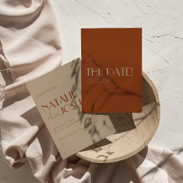 Elegant Oud Geld Verbrand Oranje Goud Retro Trouwf Save The Date