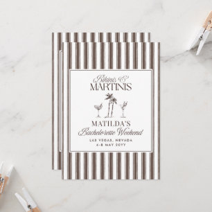 Elegant  oud geld vrijgezellenweekend kaart