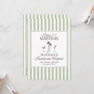 Elegant  oud geld vrijgezellenweekend kaart