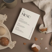 Elegant oud geld zwart Minimal Trouwtafel Menu