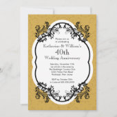 Elegant oud-huwelijksfeest verjaardagsfeest kaart (Voorkant)