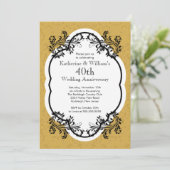 Elegant oud-huwelijksfeest verjaardagsfeest kaart (Staand voorkant)