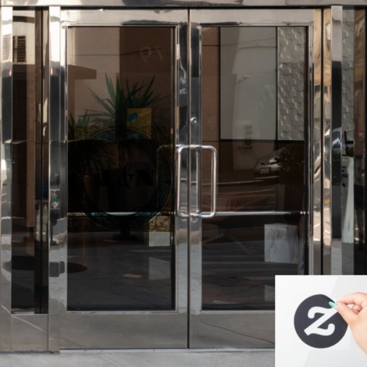  Elegant Oud Ontwerp Venster Cling Raamsticker (Kantoordeur)