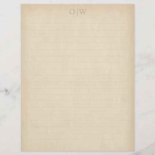  Elegant Oud Papier Initiaal Vol Letter (Voorkant)