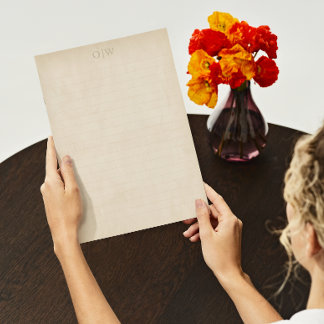 Elegant Oud Papier Initiaal Vol Letter