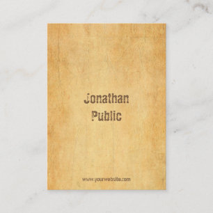 Elegant  oud papier koel verdrietig script visitekaartje
