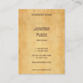 Elegant  oud papier koel verdrietig script visitekaartje (Achterkant)