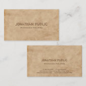  elegant oud papier look ultra dikke luxe visitekaartje (Voorkant / Achterkant)