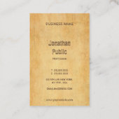 Elegant  oud papier noodlijdend script cool visitekaartje (Achterkant)
