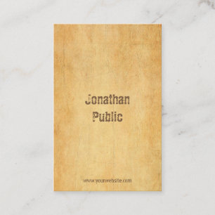 Elegant  oud papier noodlijdend script cool visitekaartje