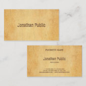 Elegant  oud papier verdrietig script tekst visitekaartje (Voorkant / Achterkant)