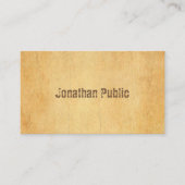 Elegant  oud papier verdrietig script tekst visitekaartje (Voorkant)