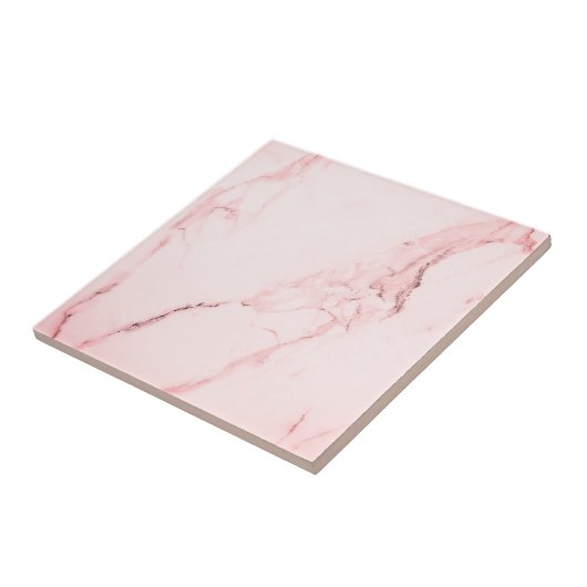 Elegant oud roze marmer tegeltje (Zijkant)