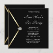 Elegant oudejaarsfeest kaart (Voorkant / Achterkant)