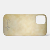 Elegant ouder perkament met naam Case-Mate iPhone case (Achterkant (horizontaal))