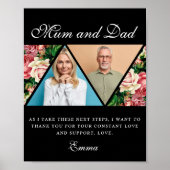 Elegant ouders van de Bride Gift Dank u Gift Poster (Voorkant)