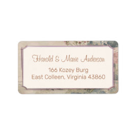 Elegant ouderwets adreslabel met Lijst Etiket