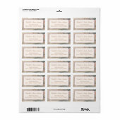 Elegant ouderwets adreslabel met Lijst Etiket (Full Sheet)