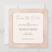 Elegant ouderwets Save the Date Kaart (Achterkant)