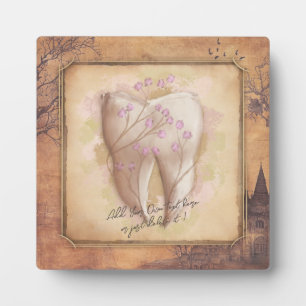 Elegant  ouderwets tandartscadeau fotoplaat