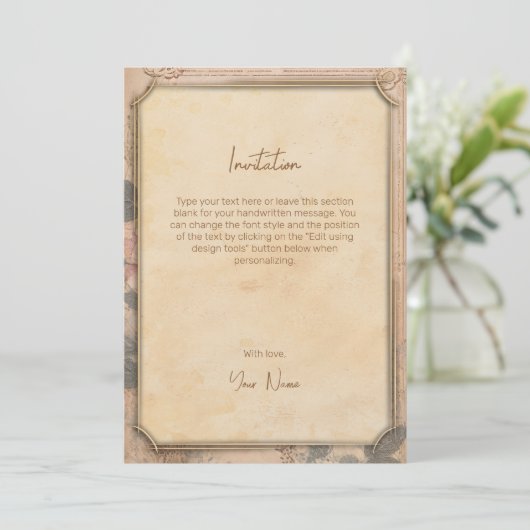 Elegant  ouderwets tandartscadeau kaart (Staand voorkant)