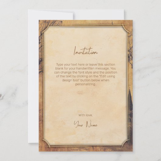 Elegant  ouderwets tandartscadeau kaart (Voorkant)