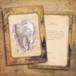 Elegant  ouderwets tandartscadeau kaart