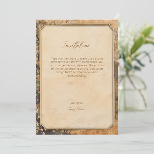 Elegant  ouderwets tandartscadeau kaart (Staand voorkant)